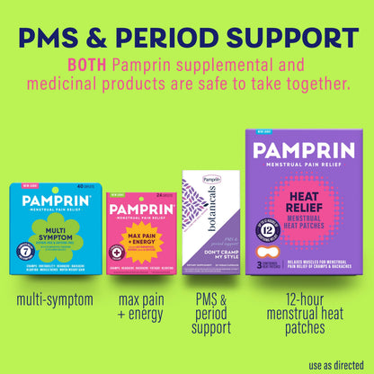 Pamprin Multi-Symptom Formula, with Acetaminophen, Menstrual Period Symptoms Relief including Cramps, Pain, Bloating, and Irritability 40 Caplets PamprinBuy Supplements Australia