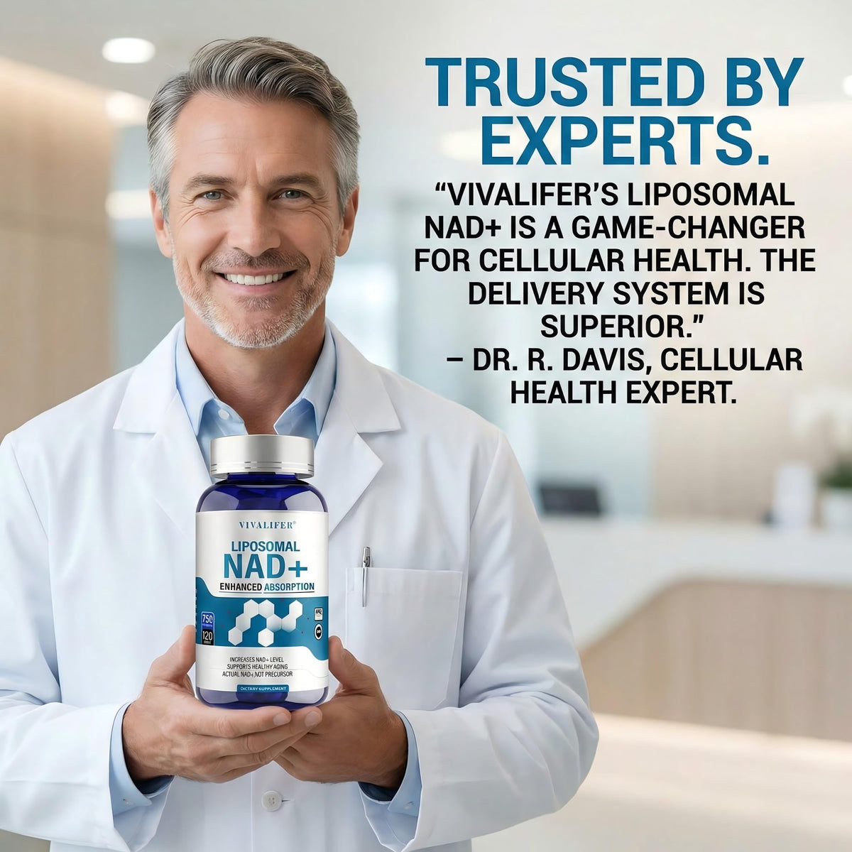 Liposomal NAD+ Supplement 750mg - 120 Capsules NMN Alternative Superior Absorption & Bioavailability -True Nicotinamide Adenine Dinucleotide for Cellular Energy, DNA Repair Support & Healthy Aging DQQIBuy Supplements Australia
