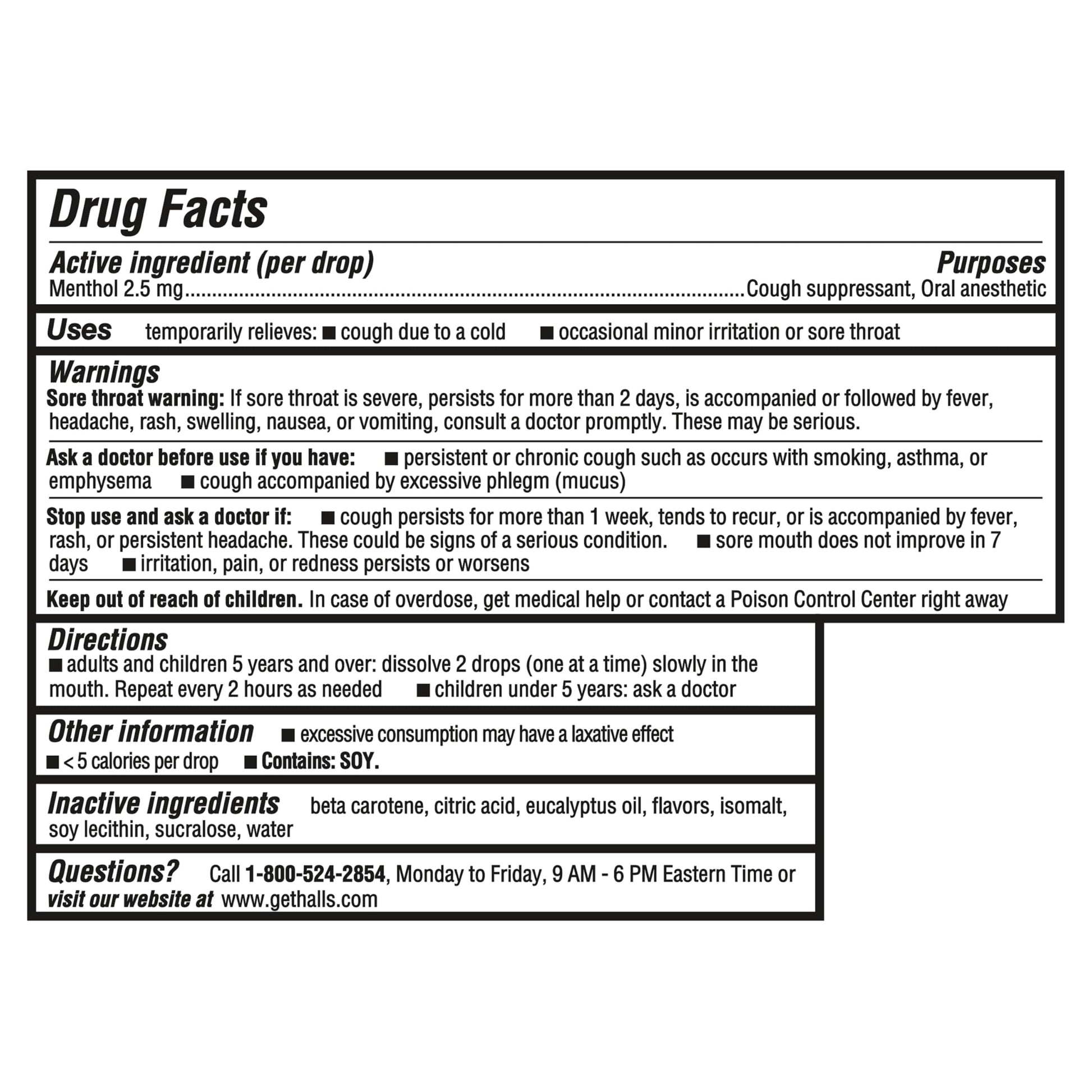 Halls Minis Honey Lemon Flavor Sugar Free Cough Drops, 48 Drops HALLS buy supplements Au