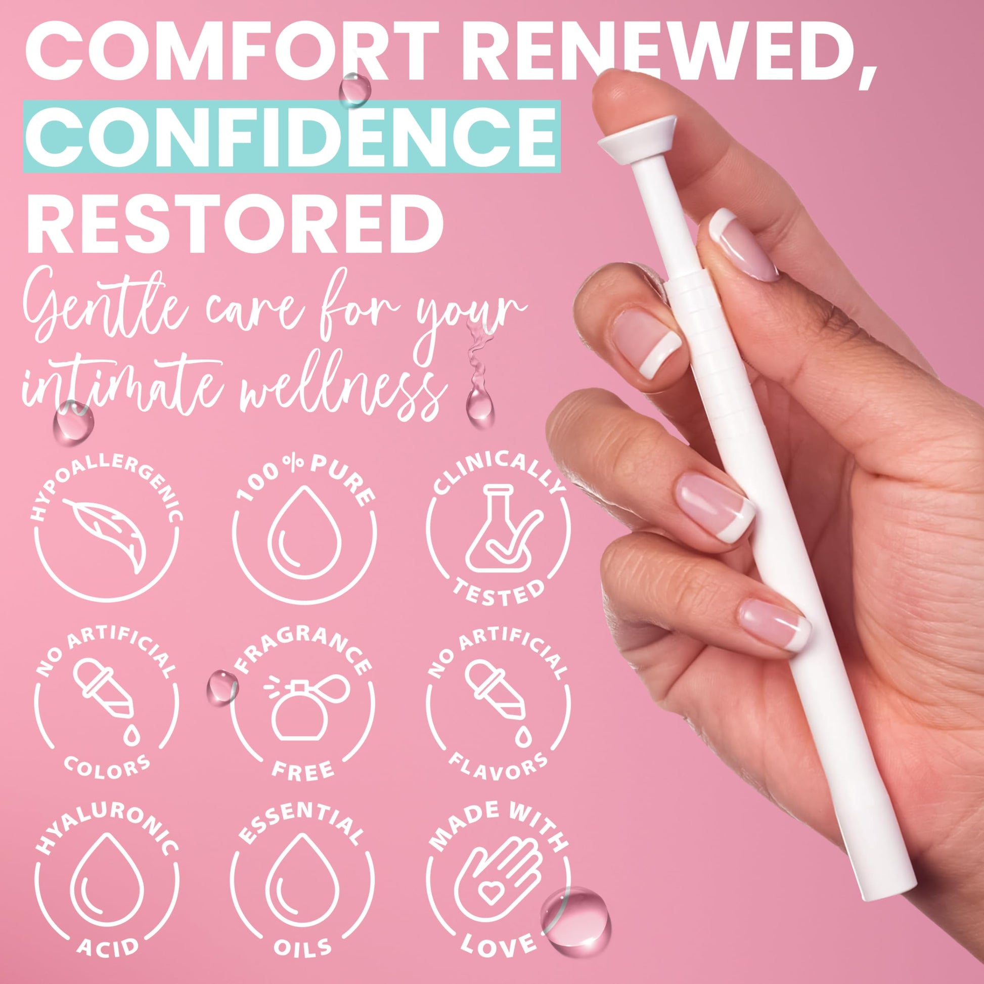 Hydro GYN Vaginal Moisturizer | Long Lasting for Vaginal Dryness & Irritation | Hyaluronic Acid & Vitamin E | Feminine Care Hormone Free | Pre and Post Menopausal | 12 Vaginal Suppositories Terramed Just Think ComfortBuy Supplements Australia