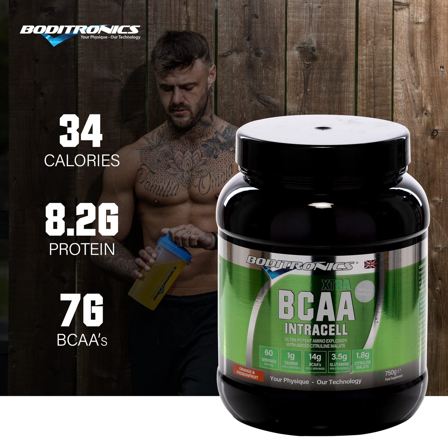 Boditronics BCAA Intracell Xtra Intra Workout Protein Powder, Branched Chain Amino Acid Supplement BoditronicsBuy Supplements Australia