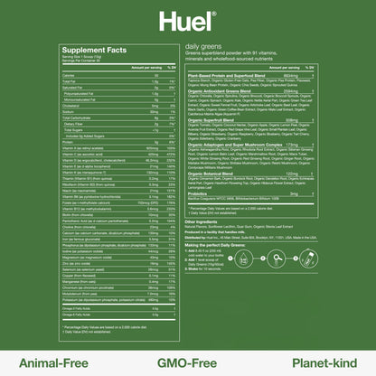 Huel Daily Greens | Superfood Greens Powder | 91 Vitamins, Minerals, and Wholefood HuelBuy Supplements Australia