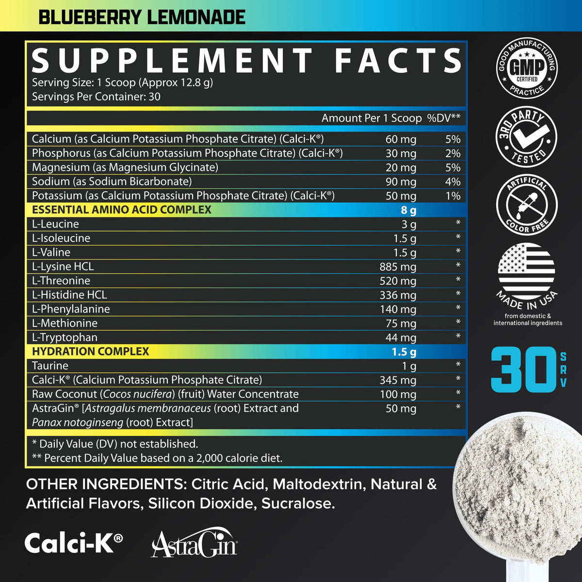 Nutrex Research EAA Hydration | EAAs + BCAA Powder | Muscle Recovery, Strength, Muscle Building, Endurance | 8G Essential Amino Acids + Electrolytes | Blueberry Lemonade 30 Servings Nutrex Research buy supplements Au