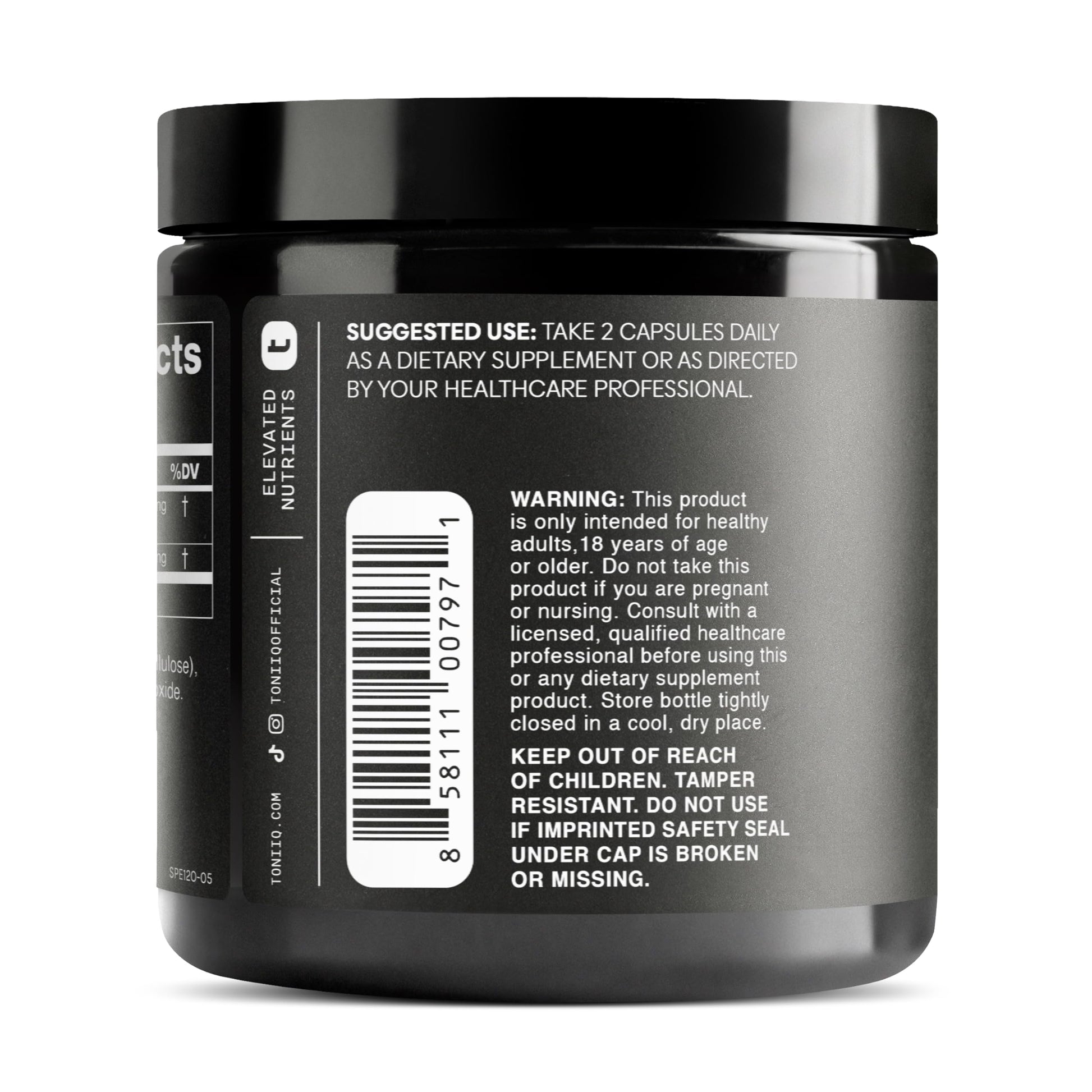 Toniiq Ultra Concentrated 500mg Spermidine Supplements for Men and Women - Non-Synthetic Spermidine Standardized to No Less Than 1% - 5mg per Serving Rice Germ Extract Toniiq buy supplements Au