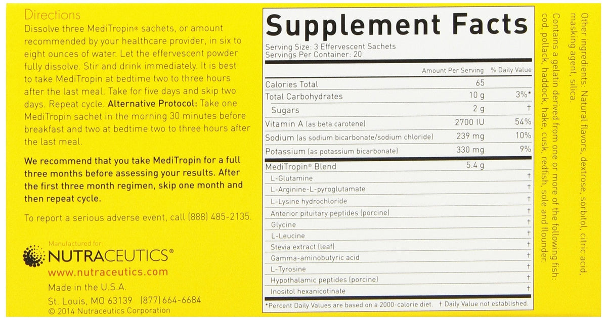 Nutraceutics Meditropin – Anti-Aging Amino Acid Supplement for Adults – Supports Natural Growth Hormone Production, Vitality & Recovery – 60 Sachets NutraceuticsBuy Supplements Australia