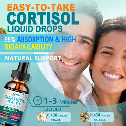 Cortisol Supplements for Women,19-in-1 Cortisol Supplement Liquid Drops w/Magnesium,L-Theanine,Ashwagandha,Omega-3, High Absorption Hormone Balanced for Women Drops - Sleep Focus Mood, Non-GMO JINGYATBuy Supplements Australia