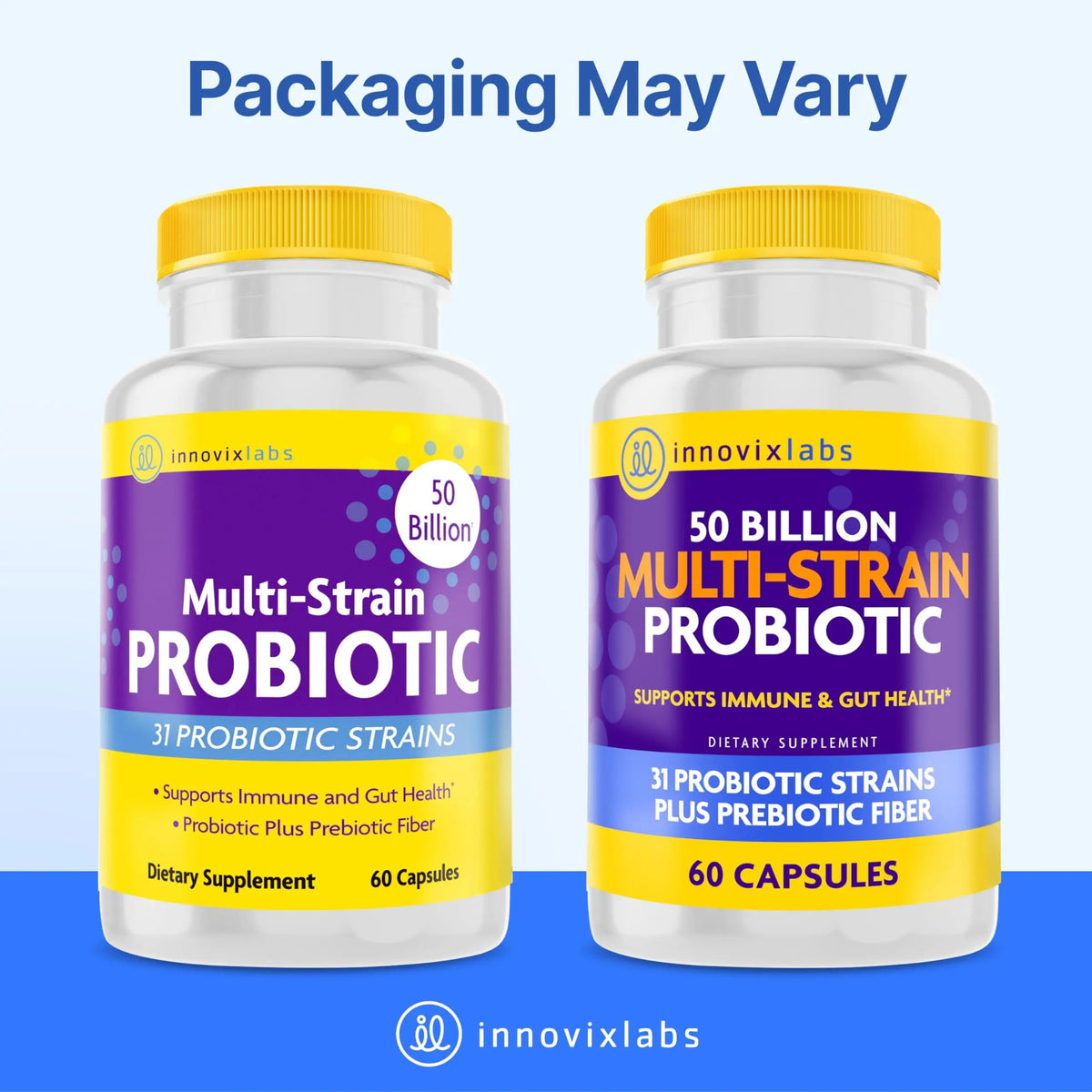 InnovixLabs Multi Strain Probiotics for Women & Men - Probiotic Supplement - 50 Billion CFU - Gut Health, Immune Support, Digestion, Lactobacillus Acidophilus, Prebiotics and Probiotics, 60 Capsules InnovixLabsBuy Supplements Australia