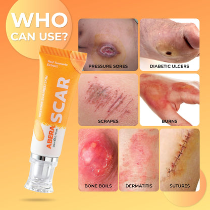 ABERA Scar Removal Cream for Women and Men - Rapid Repair of New Old Scars, Spots, Burns All Natural Treatment with Vitamin E, Alanine, Collagen (1 Box + 3 Eye Patch) ABERABuy Supplements Australia