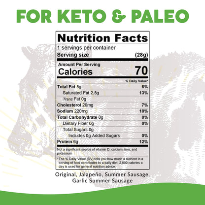 Paleovalley 100% Grass Fed Beef Sticks - Delicious Gluten Free Beef Snack - High Protein Keto Friendly, 40 Count Variety Pack PaleovalleyBuy Supplements Australia