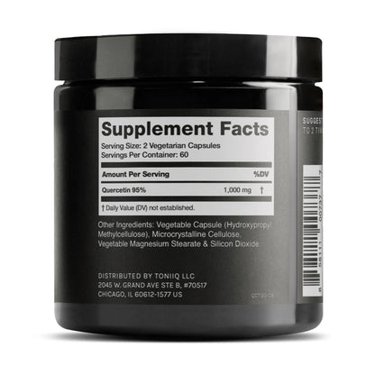 Toniiq Ultra High Purity Quercetin Capsules - 95%+ Highly Purified and Bioavailable - 1000mg Per Serving - 120 Capsules Quercetin Supplement Toniiq buy supplements Au
