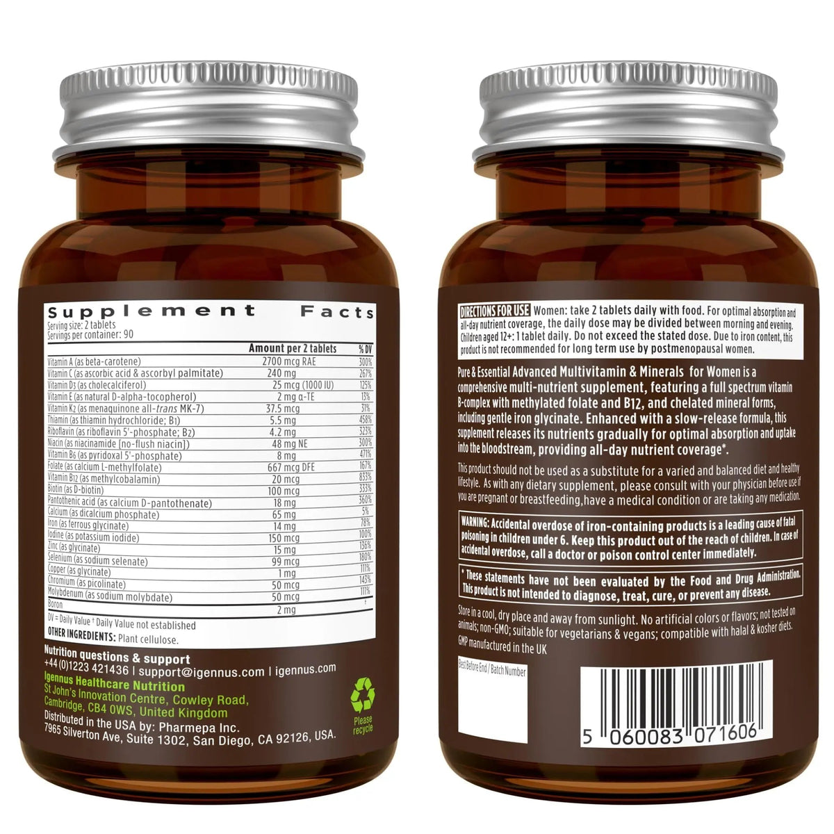 Multivitamin & Minerals for Women + High Absorption CoQ10 100mg 120 Softgels Energy Bundle, Sustained Release Advanced Multivitamin Igennus Healthcare NutritionBuy Supplements Australia