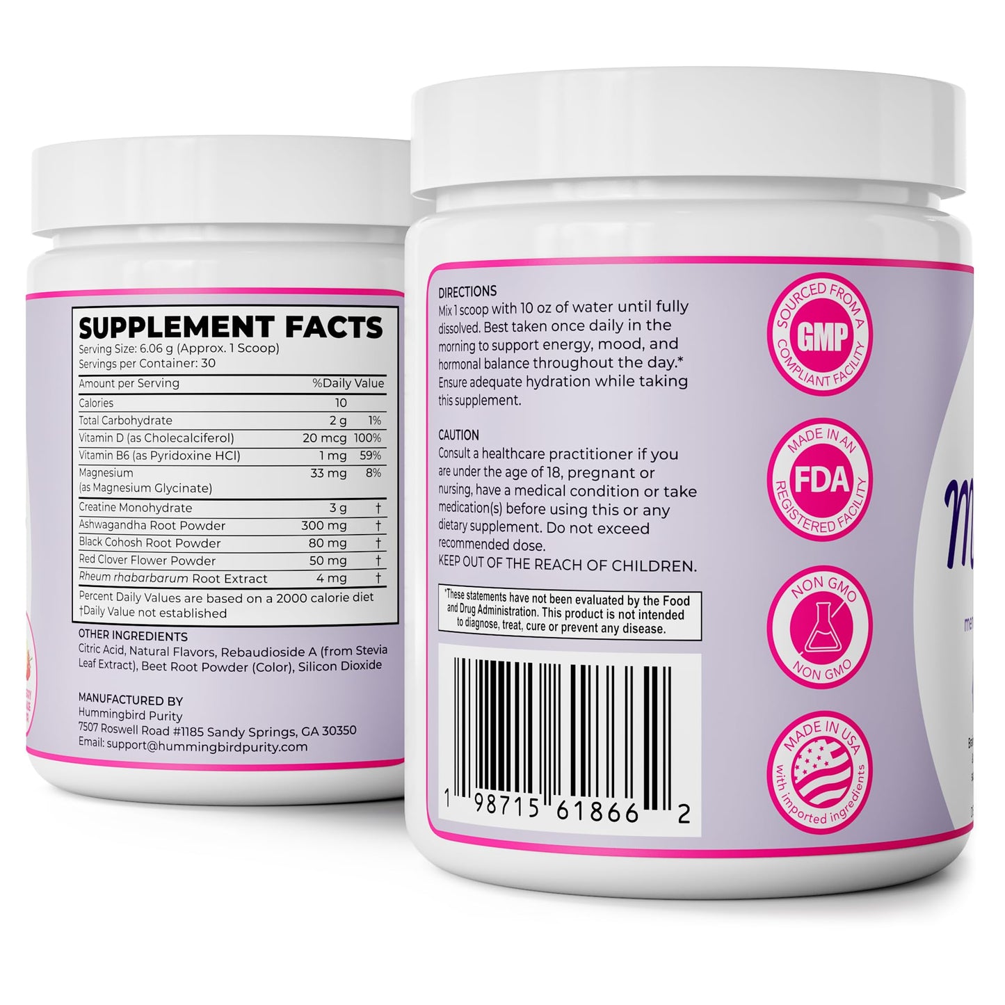 Meno Magic Menopause Support Drink – Raspberry Lemonade with Creatine, Herbs & Vitamins | 30 Servings Hummingbird PurityBuy Supplements Australia