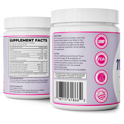 Meno Magic Menopause Support Drink – Raspberry Lemonade with Creatine, Herbs & Vitamins | 30 Servings Hummingbird PurityBuy Supplements Australia