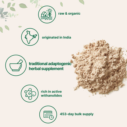 Micro Ingredients Organic Ashwagandha Root Powder | 2 Pound, No Filler, No Additives, Highly Purified | Active Withanolides, Adaptogenic Ayurvedic Herbal Supplements, Gluten Free, India Origin Micro IngredientsBuy Supplements Australia