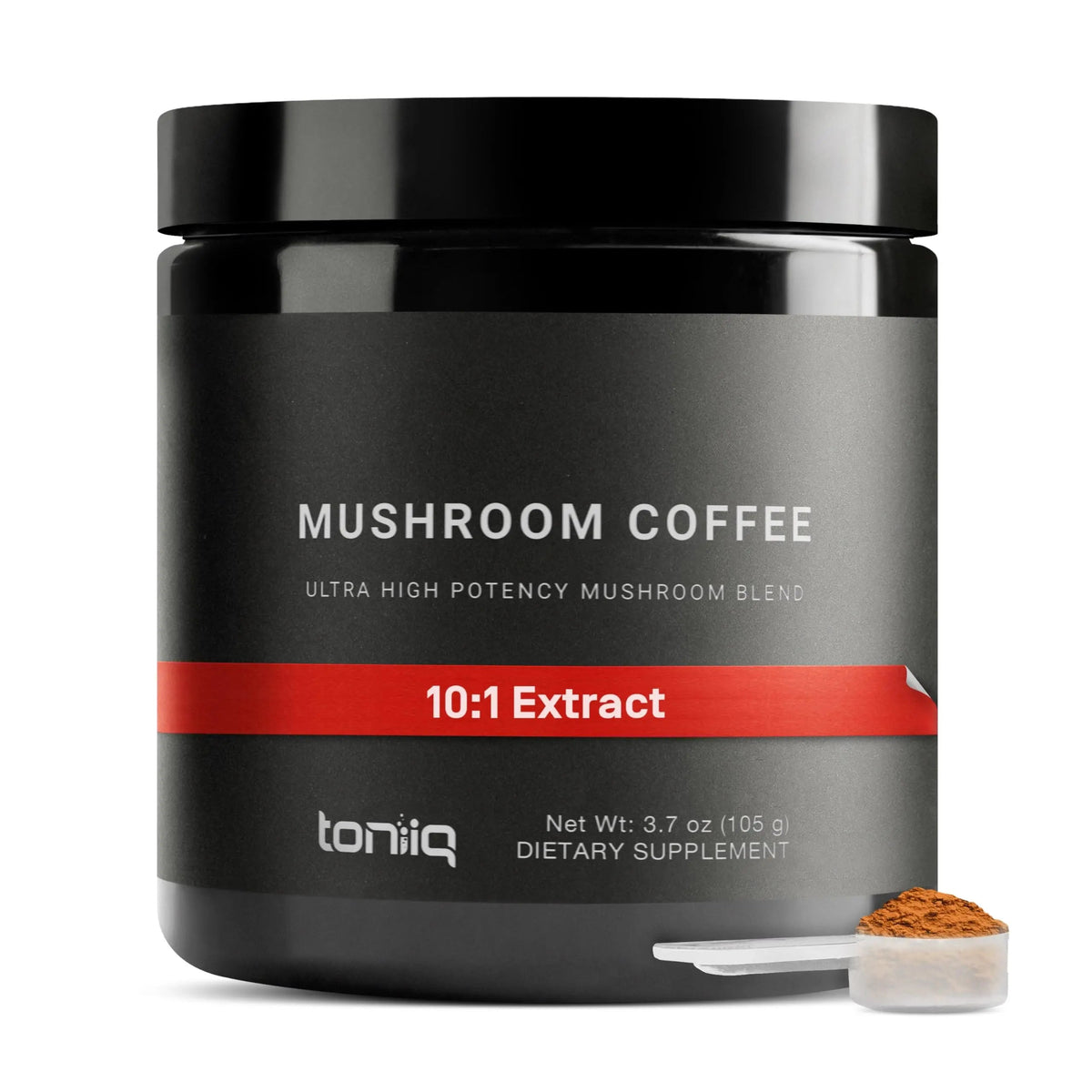 Mushroom Coffee - Ultra High Potency 10:1 Concentrated Extract - Colombian Sourced Beans with 10 Mushroom Blend, Lion's Mane & Cordyceps - Rich & Functional Coffee Alternative - Third-Party Lab Tested Toniiq buy supplements Au