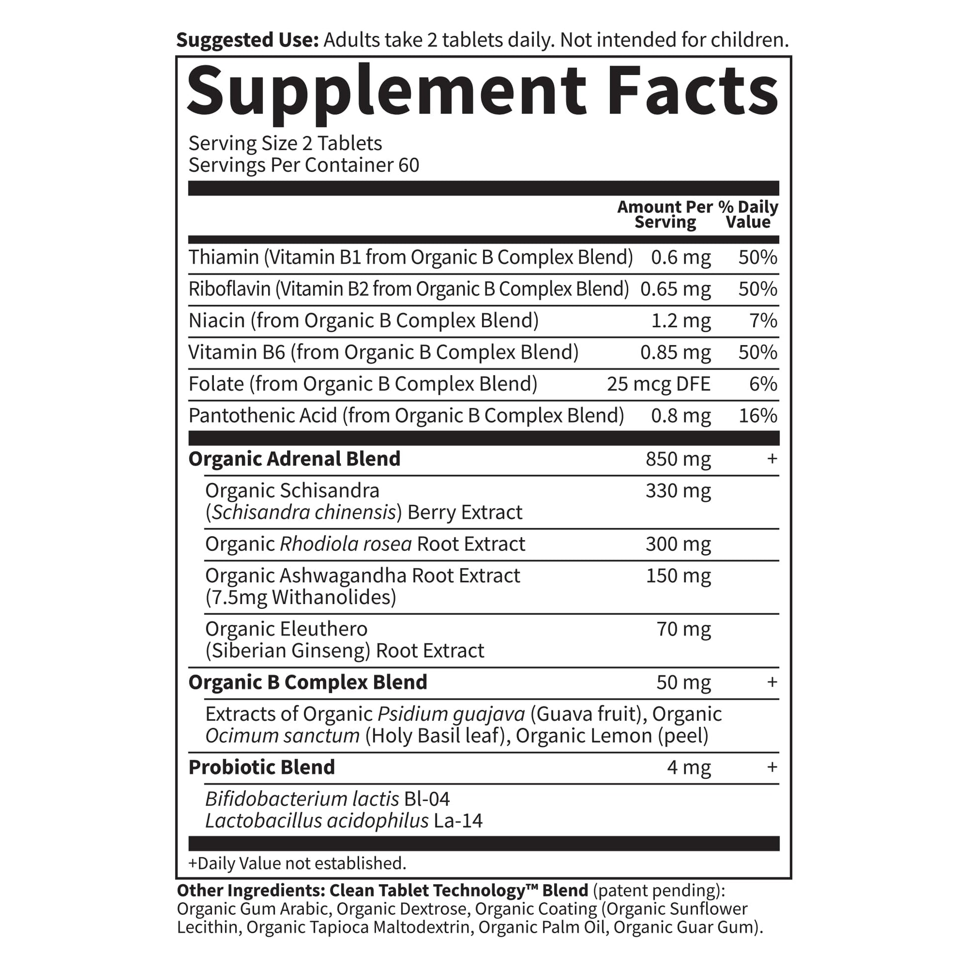 Garden of Life Organics Adrenal Daily Balance, Adaptogenic Herbs Ashwagandha, Holy Basil, B Complex & Probiotics, Organic Non-GMO, Vegan, Gluten Free Supplement, Two Month Supply, 120 Tablets Garden of LifeBuy Supplements Australia