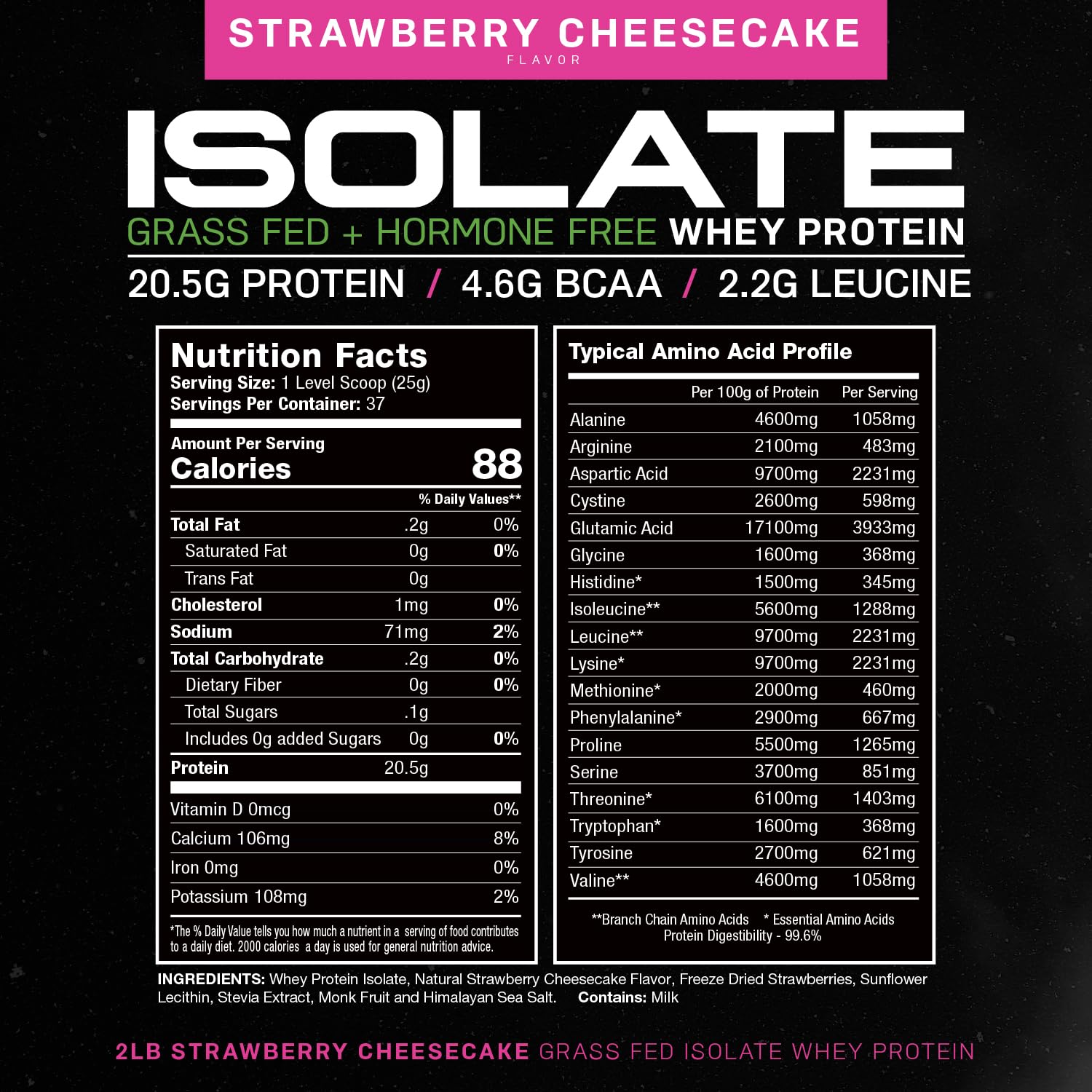 Muscle Feast Grass-Fed Whey Protein Isolate, All Natural Hormone Free Pasture Raised Muscle FeastBuy Supplements Australia