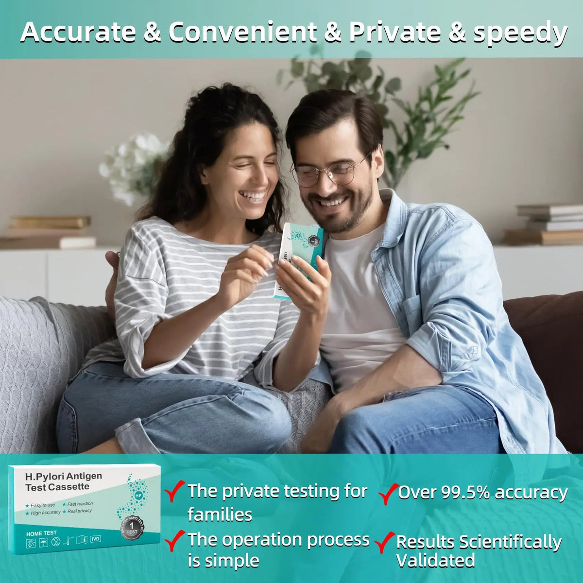 H. Pylori Helicobacter Pylori Stool 3 Test Kit, 10-15 Minutes, Highly Accurate, Easy to Use, Home Testing, No Lab Visit Required EvuioasBuy Supplements Australia
