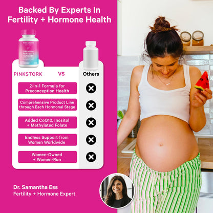 Pink Stork Premium Fertility Gummies | Fertility Supplements for Women with CoQ10, Myo-Inositol + Prenatal Vitamins | Conception Support | Hormone Balance for Women, Ovarian Care - 60 Gummies Pink StorkBuy Supplements Australia