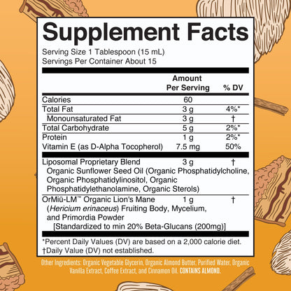 MaryRuth Organics Lions Mane Supplement | Ultra Absorption Liposomal | Full Spectrum Lion's Mane Mushroom | 200mg Beta-Glucans Per Serving | USDA Organic | Vegan | 7.6 oz | 15 Servings MARYRUTH'SBuy Supplements Australia