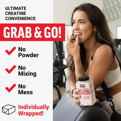 Force Factor Legendary Creatine Chews, 5g Creatine Monohydrate, Build Muscle, Improve Strength & Recovery, Support Memory & Cognitive Function, Sugar Free, Berry Blast, 60 Soft Chews Force FactorBuy Supplements Australia
