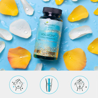 Vegavero Vegan Collagen Complex + Hyaluronic Acid | NO Additives | Vegan Collagen Powder Vollagen® | Essential Amino Acids | 120 Capsules VegaveroBuy Supplements Australia
