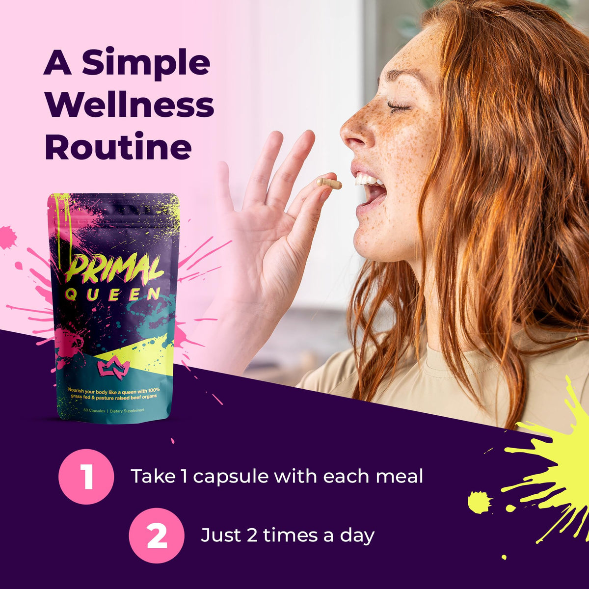 Primal Queen Female-Optimized Beef Organ Superfood Supplement (Beef Liver, Kidney, Heart, & 3 More) - 100% Grass Fed, Pasture Raised - 3rd Party & Clinically Tested Primal QueenBuy Supplements Australia