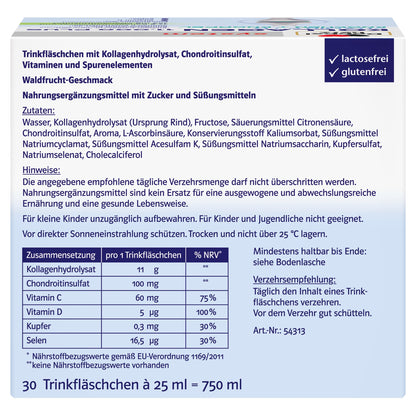 Doppelherz collagen 11,000 ampoules, 30 x 25 ml, PZN:7625039 My StoreBuy Supplements Australia