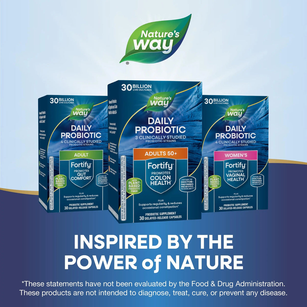 Nature's Way Fortify 50+ Daily Probiotic for Men & Women, 30 Billion Live Cultures, Colon, Digestive, and Immune Health Support* Supplement, 30 Capsules Nature's Way buy supplements Au