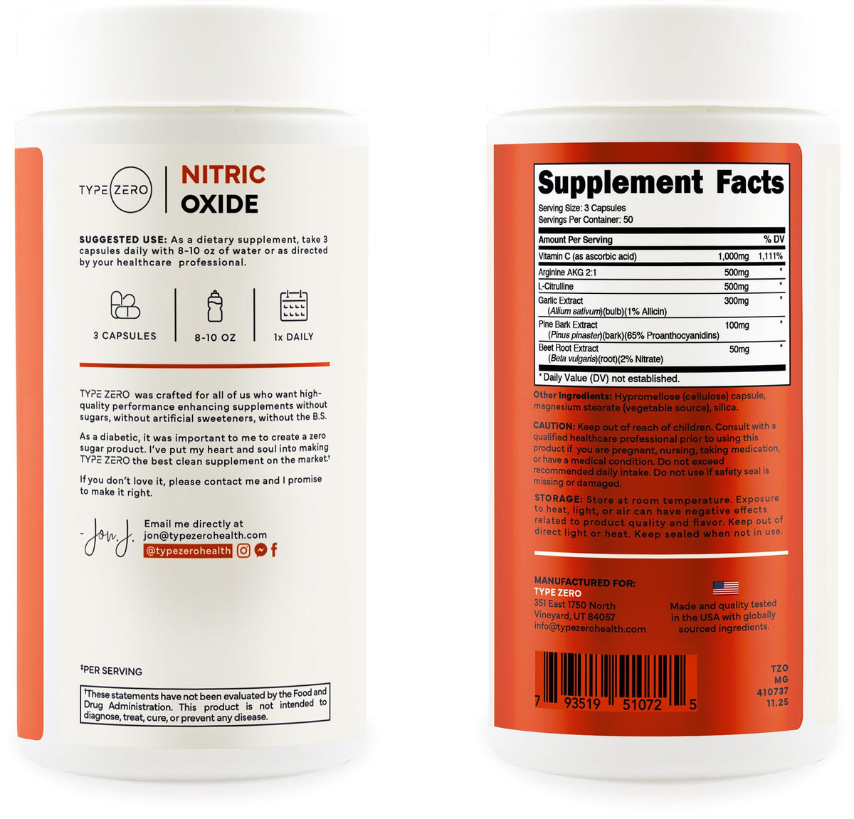 Type Zero Nitric Oxide 6X Booster, 150 Veggie Capsules - Natural Supplement - Beetroot, Arginine AKG, Citrulline, Pine Bark, Garlic & VIT C | Nitrous Oxide Type ZeroBuy Supplements Australia