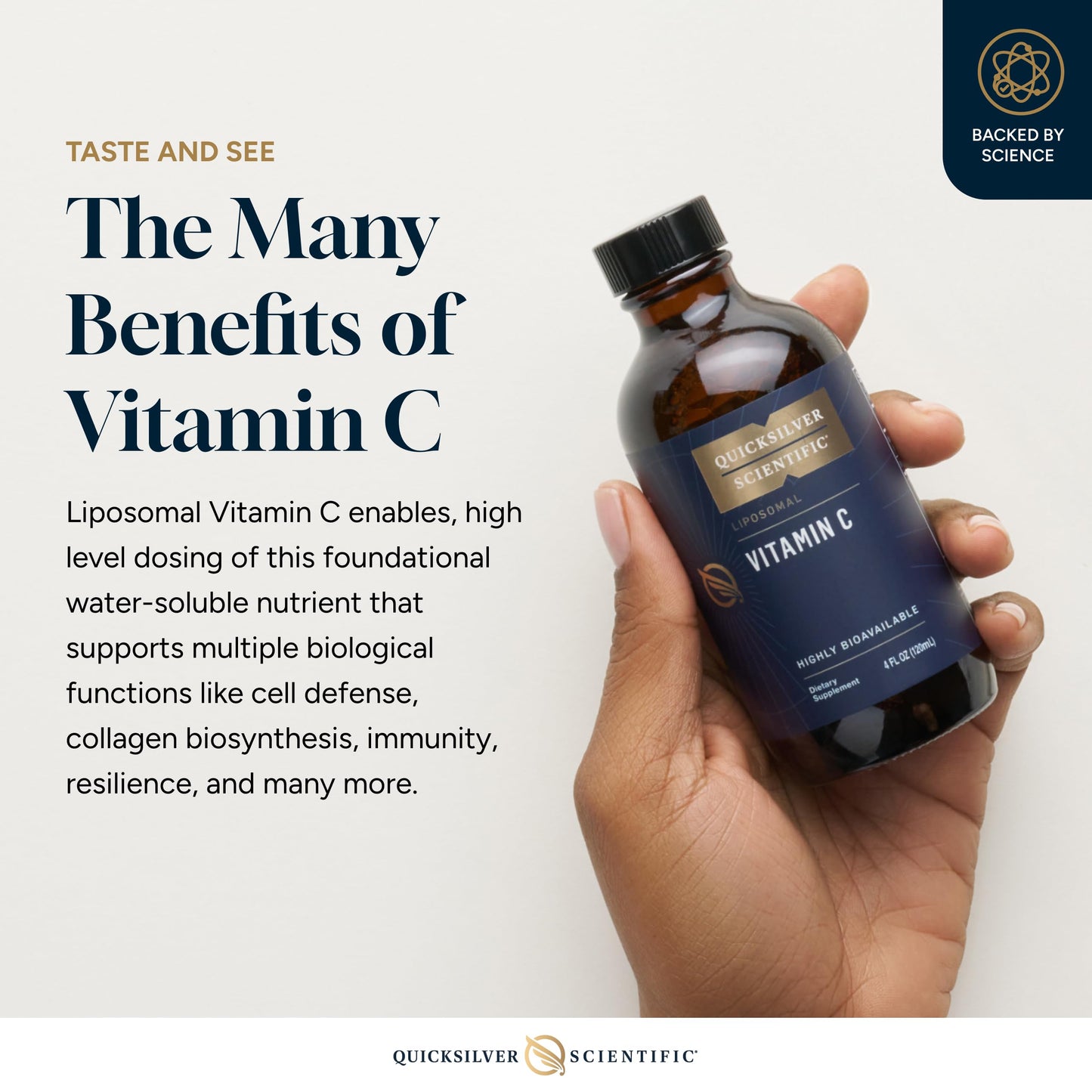 Quicksilver Scientific Liposomal Vitamin C - 1000mg Buffered Liquid Vitamin C Supplement - Immune + Antioxidant Support - Liposomes for Superior Absorption - Vegan + Non-GMO (4oz / 120ml) Quicksilver ScientificBuy Supplements Australia