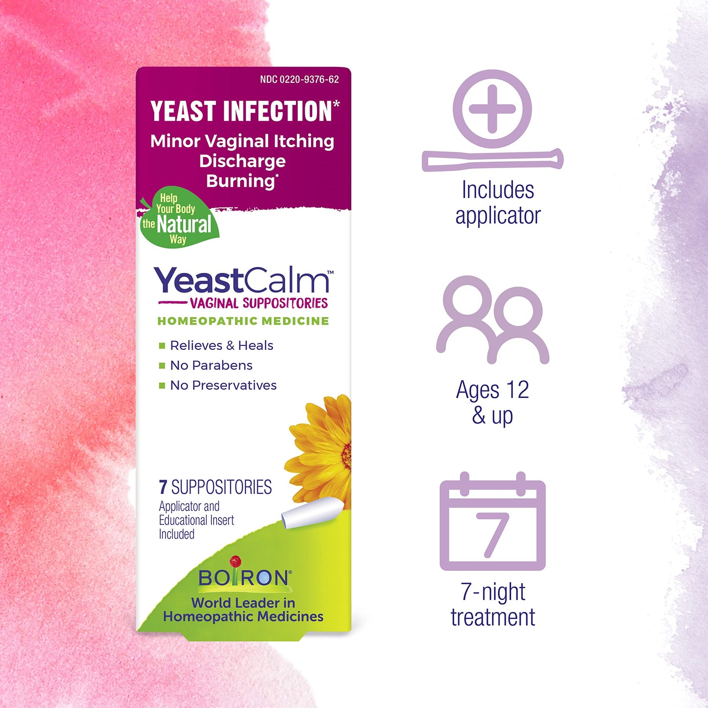 oiron YeastCalm Homeopathic Suppositories for Yeast Infections, Burning, Discharge BoironBuy Supplements Australia