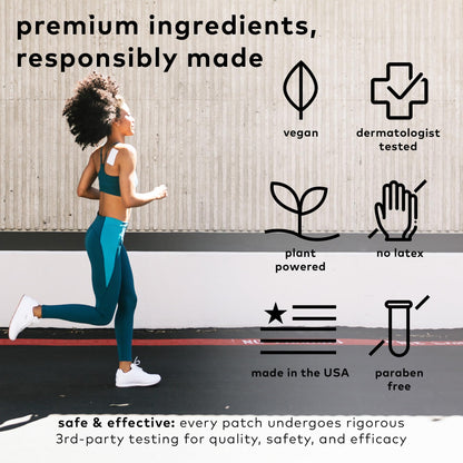 The Good Patch Muscle Pain Relief Patches, Natural Patch with Menthol, Lavender, Arnica and Aloe Vera, Sustained Release, Plant Powered Wearable Wellness, For Back, Neck, Arms, Legs (16 Total Patches) The Good PatchBuy Supplements Australia