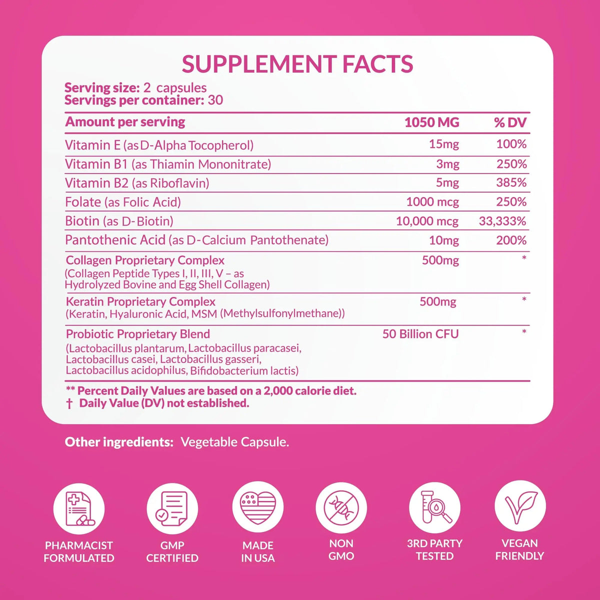 ADVANCED Women's Probiotics for Gut Health - Hair, Skin, & Nails Vitamins Support - 50 Billion CFU w/ Collagen, Biotin & Keratin - Probiotic Supplement for Digestive Health & Bloating Relief, USA-Made PharmaSupps buy supplements Au