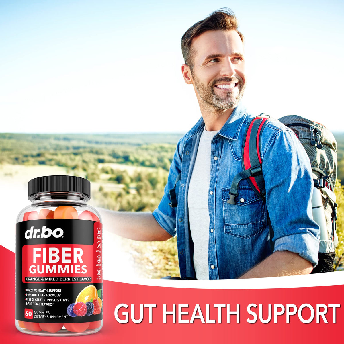 Fiber Gummies for Adults & Kids - Tasty Gummy Prebiotic Fiber Supplement for Max Digest DR. BOBuy Supplements Australia