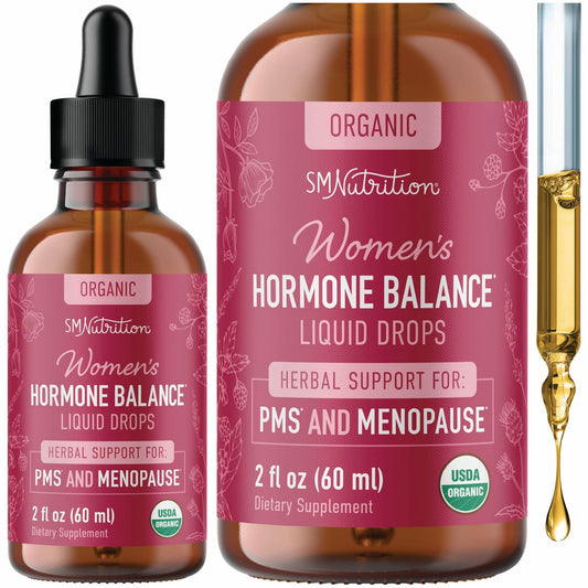 Hormone Balance Liquid Drops | with Black Cohosh, Stinging Nettle, Red Raspberry Leaf, Chasteberry & More | Menopause, Hot Flash, & PMS Relief Menstrual Herbal Support Tincture | Vegan Formula | 2oz SMNutritionBuy Supplements Australia