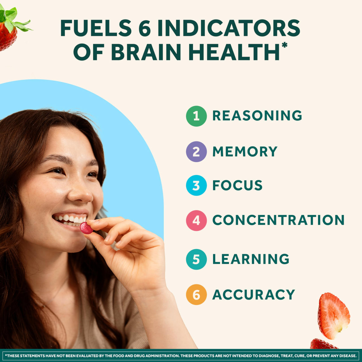 NEURIVA Plus Decaffeinated Nootropic Brain Supplement for Memory, Focus & Concentration & Cognitive Function, Clinically Tested NeuroFactor, Phosphatidylserine, Vitamins B6 B12,50ct Strawberry Gummies NEURIVABuy Supplements Australia