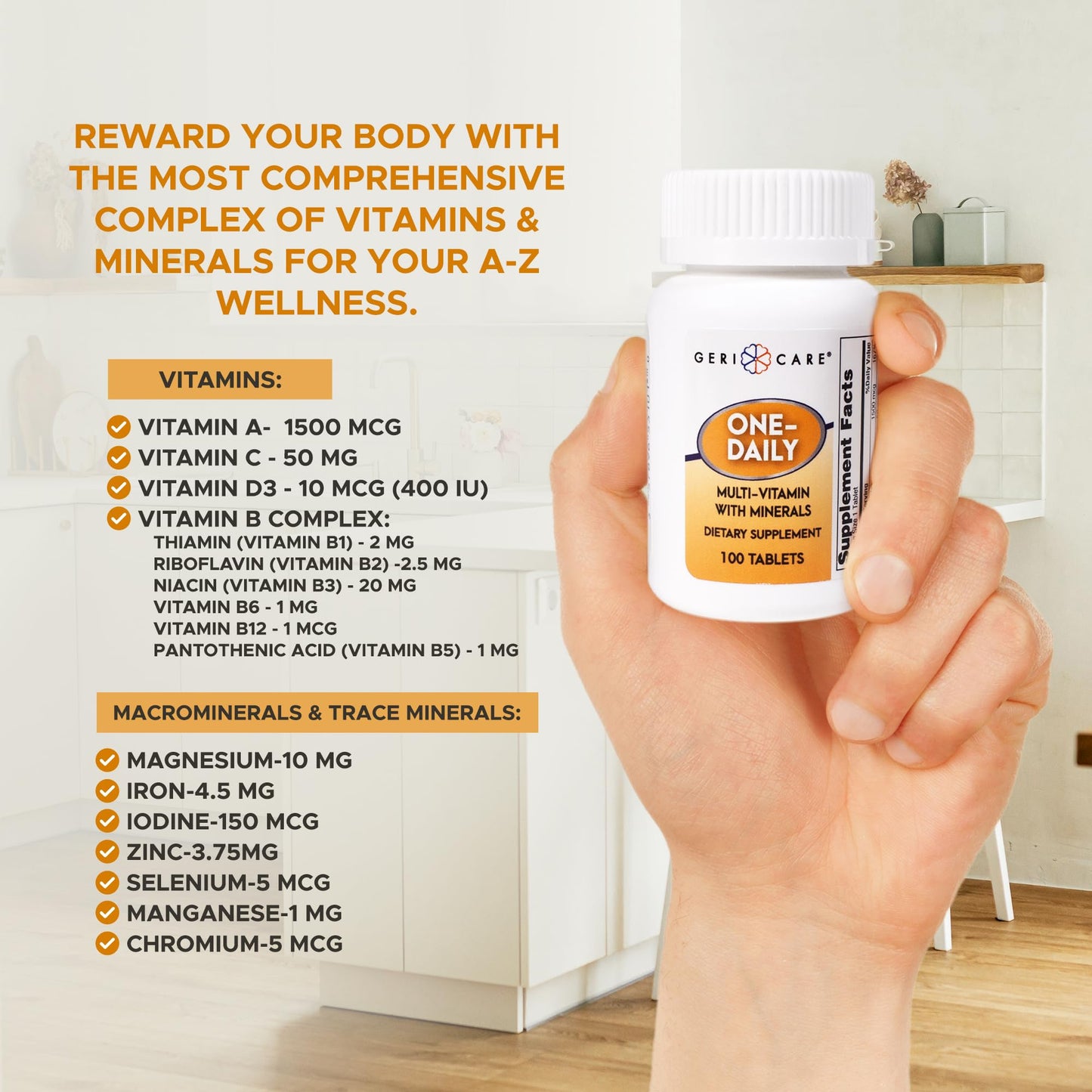 GeriCare One-Daily Multi-Vitamin & One-Daily Multi-Vitamin + Minerals Bundle – Complete Daily Nutritional Support with Essential Minerals for Energy GeriCareBuy Supplements Australia