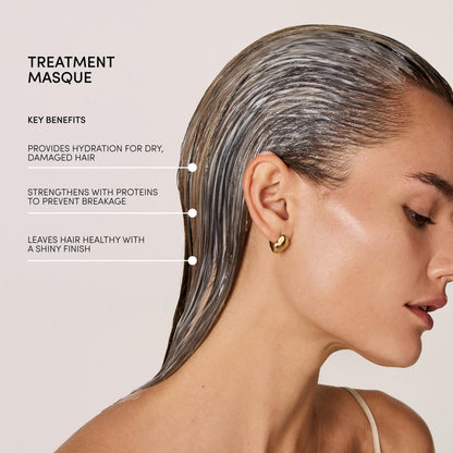 OUAI Fine to Medium Hair Treatment Masque - Hydrating Hair Mask to Help Repair Strands & Increase Shine - With Shea Butter, Keratin and Panthenol - Paraben, Phthalate & Sulfate Free (8 Fl Oz) OUAIBuy Supplements Australia