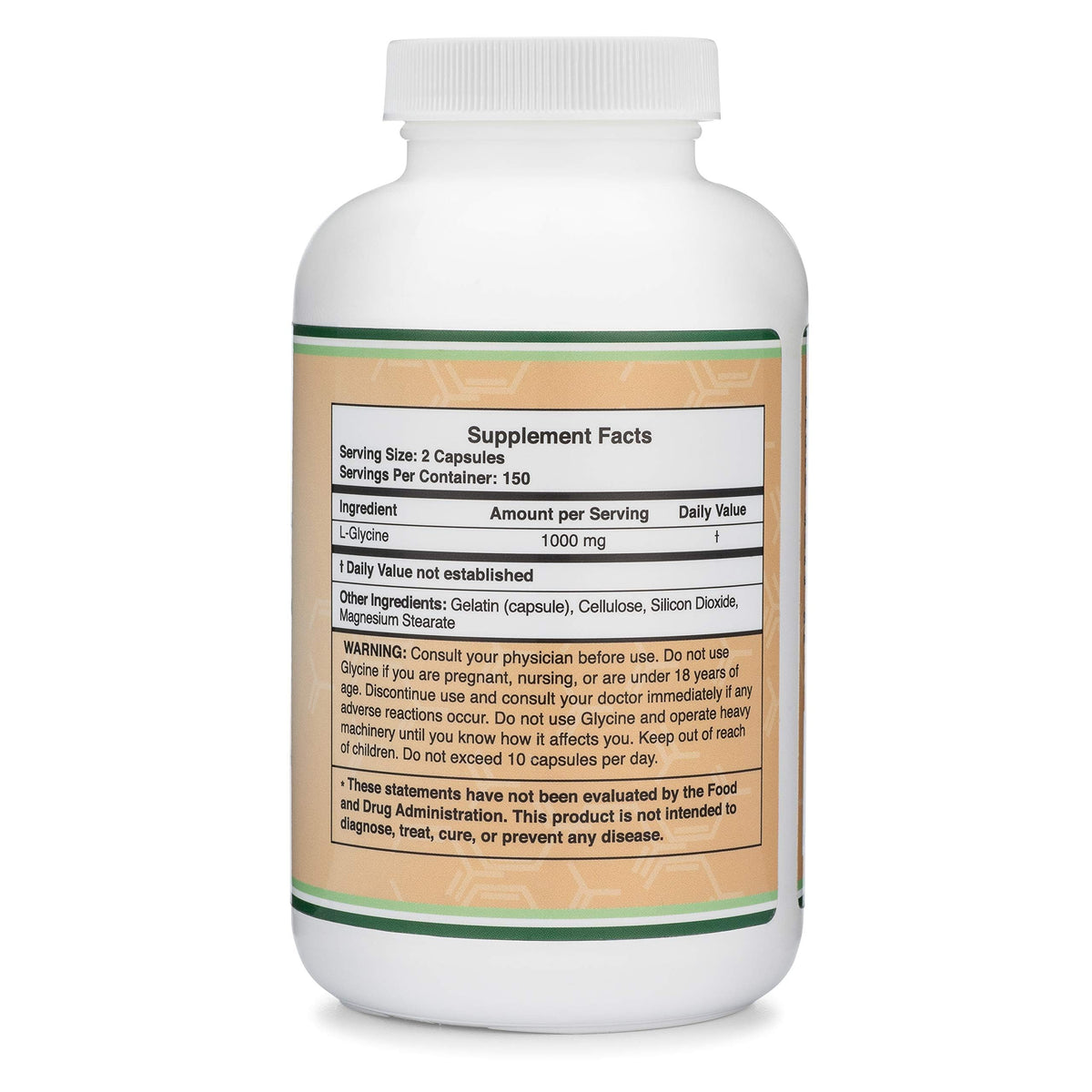 Glycine Supplement - 1,000mg Glycine Powder per Serving (300 Capsules) The Relaxing Amino Acid (Glicina) (Third Party Tested, Gluten Free, Non-GMO) by Double Wood Double Wood SupplementsBuy Supplements Australia