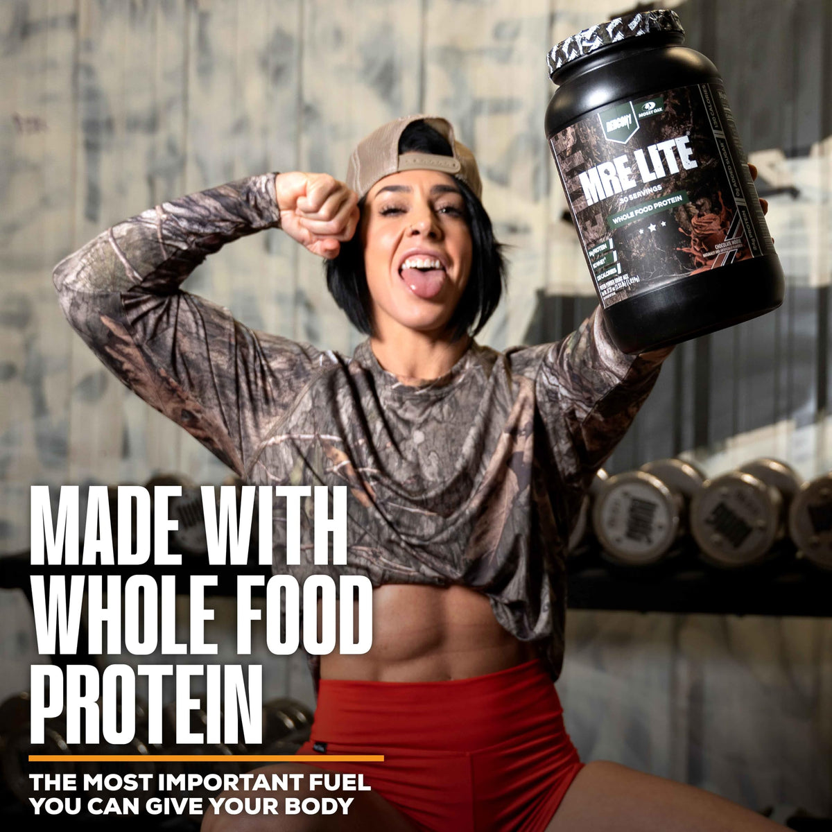 REDCON1 x Mossy Oak MRE Lite Whole Food Protein Powder, Chocolate Moose - Low Carb REDCON1Buy Supplements Australia