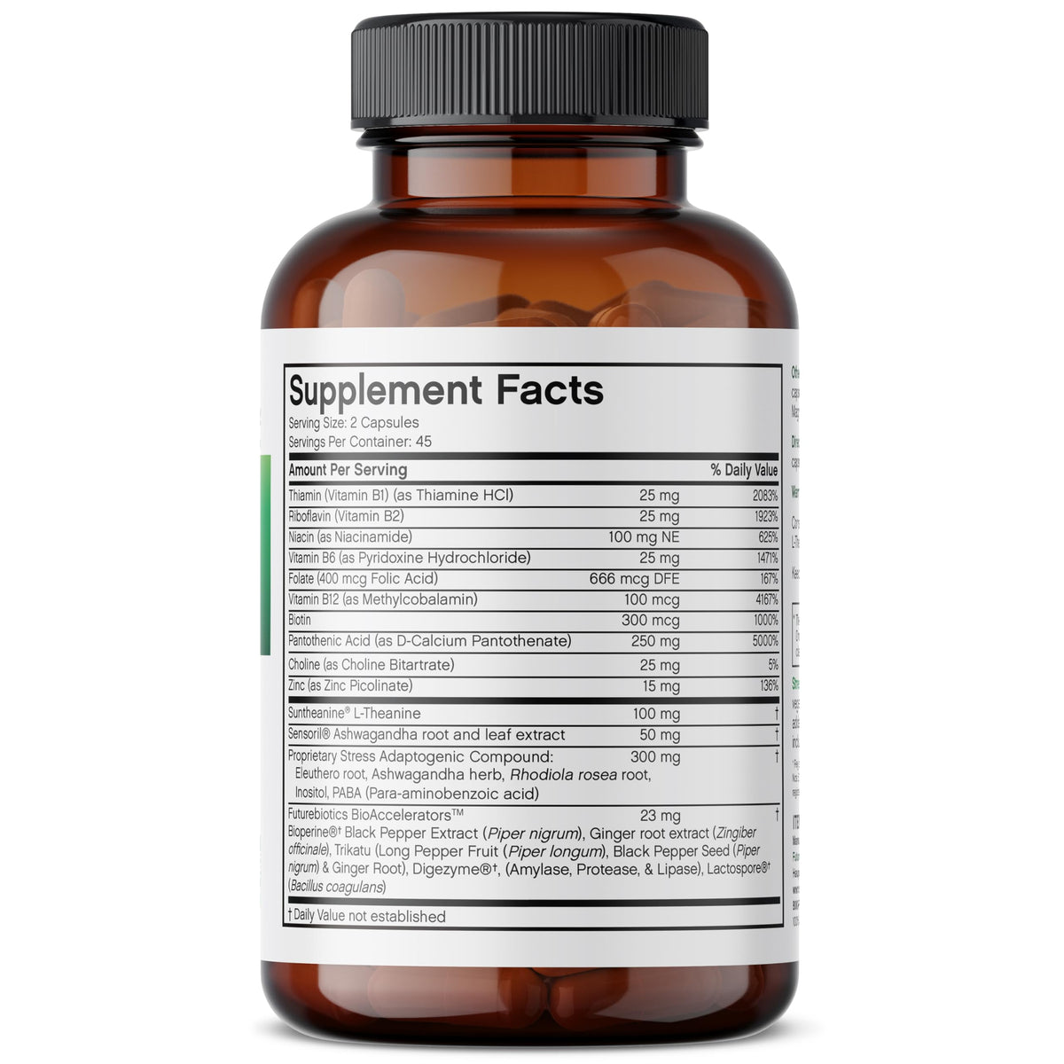 Futurebiotics Stressassist L-theanine Ashwagandha and Rhodiola Rosea Stress Complex - Natural Nutritional Stress Function, 90 Vegetarian Capsules FuturebioticsBuy Supplements Australia