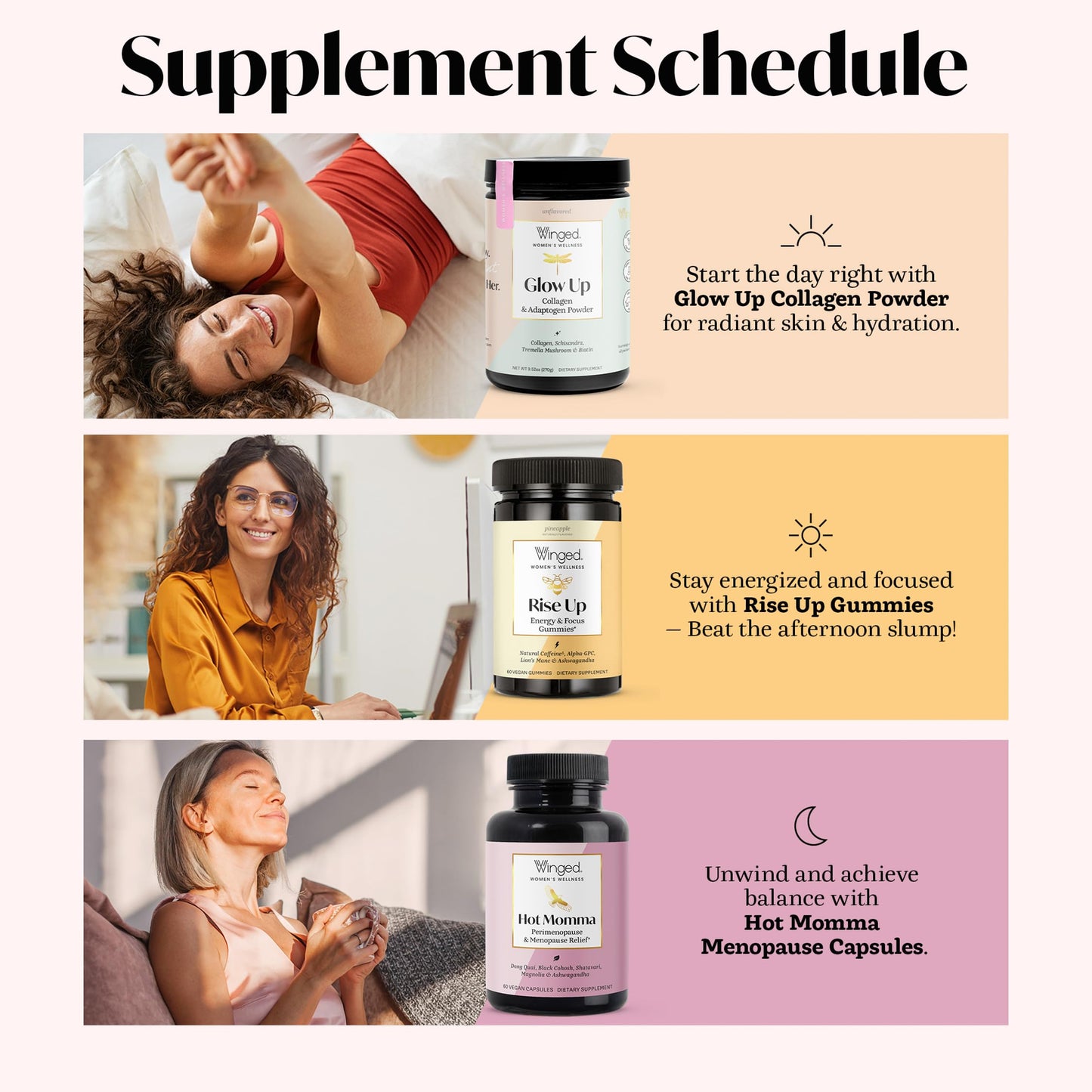 Winged Wellness Hot Momma Menopause Supplements for Women - Hormone-Free Menopause Relief Support for Hot Flashes & Night Sweats with Chaste Tree Berry, Multivitamins & Shatavari - 60 Vegan Capsules Winged WellnessBuy Supplements Australia