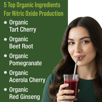 USDA Organic Plant Based Nitric Oxide Booster Powder Supplement for Men & Women. Caffeine Free Supplements 5 Top Organic Ingredients. Beet Root, Tart Cherry, Acerola Cherry, Pomegranate, Red Ginseng Peak PerformanceBuy Supplements Australia