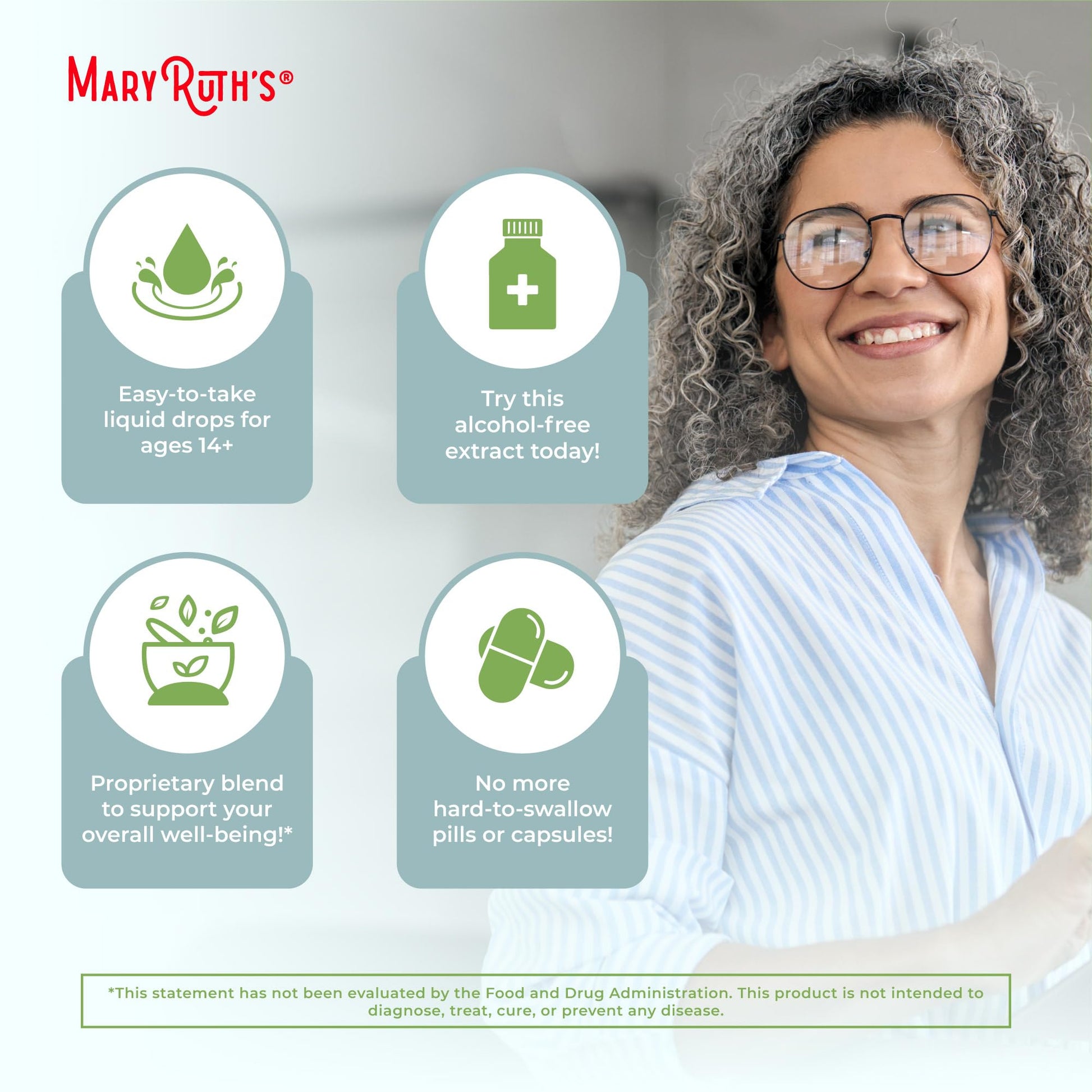 MaryRuth Organics - USDA Organic Brain Nootropic Supplement for Adults with Ginkgo Biloba & Astragalus | Focus & Adrenal Support | Brain & Memory Drops | Vegan | Non-GMO | Gluten Free | 30 Servings MARYRUTH'SBuy Supplements Australia