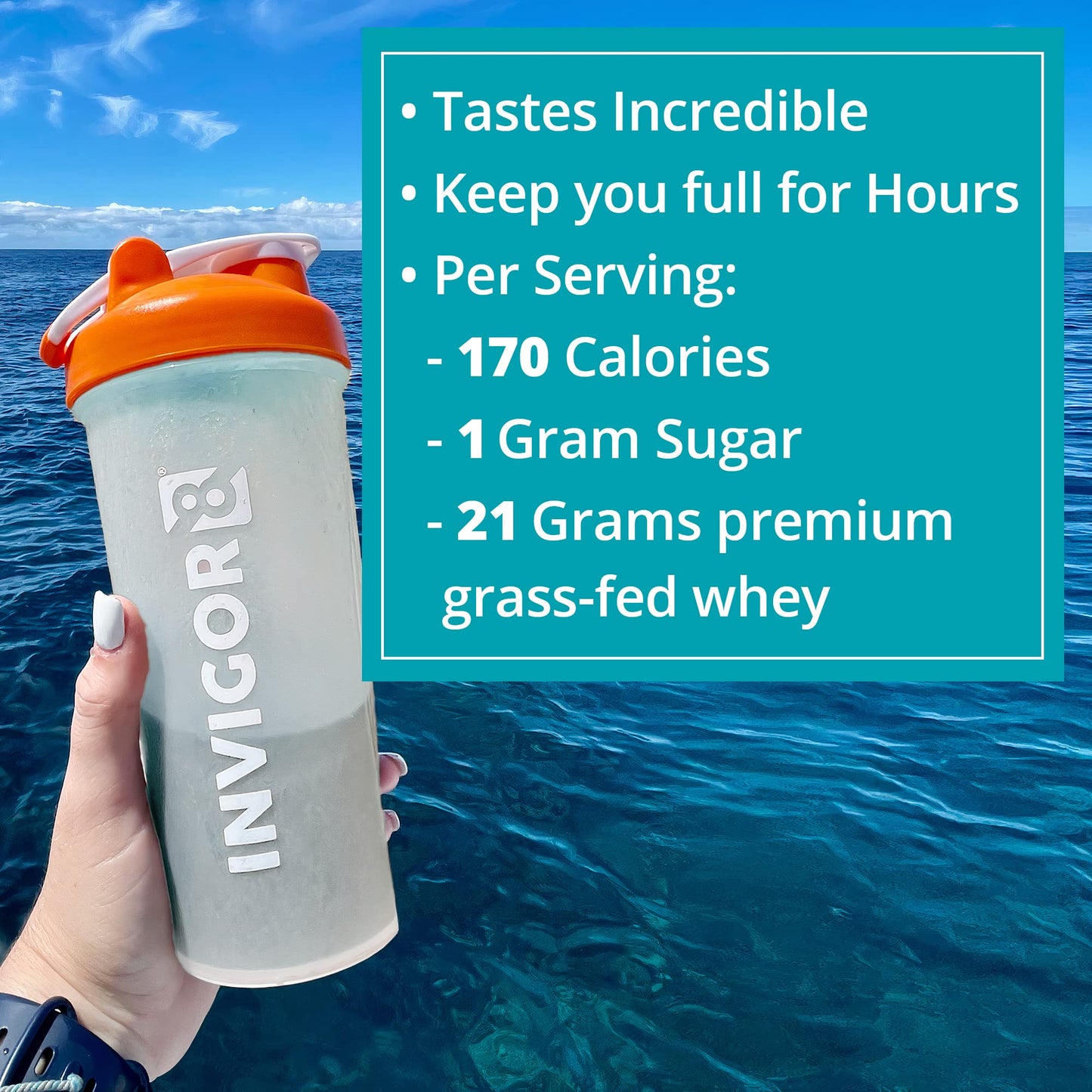 INVIGOR8 Superfood Grass Fed Whey Protein Isolate Shake French Vanilla Gluten-Free INVIGOR8Buy Supplements Australia