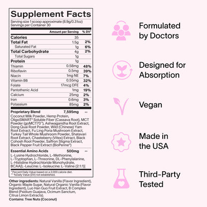 Ladywell Daily Hormone Balance Powder | Natural Cycle Support for Women | Supports Mood, Bloating, Cramps, Skin Health & Cravings with Chasteberry, B Vitamins, Ashwagandha, Saffron + | 30 Servings LadywellBuy Supplements Australia