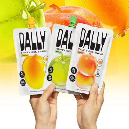 Dally Variety Pack [Mango, Peach & Apple] Drinkable Konjac Jelly 10 Pouches | 10-Calorie Keto, Gluten Free, Sugar Free Korean Fruit Snack | Prebiotics & Postbiotics for Skin, Immune, Weight Management DALLYBuy Supplements Australia