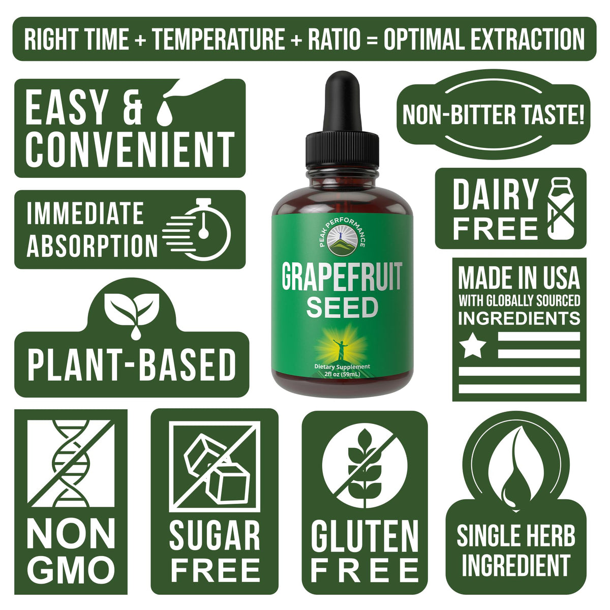 Grapefruit Seed Extract Liquid Drops Supplement. Vegan GSE Grapefruit Seed Extract for Women and Men. Zero Sugar, Non Bitter. for Immune, Digestive Support. Gluten Free Oil. Take Orally Peak PerformanceBuy Supplements Australia