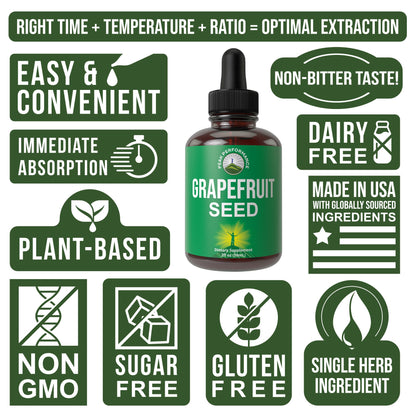 Grapefruit Seed Extract Liquid Drops Supplement. Vegan GSE Grapefruit Seed Extract for Women and Men. Zero Sugar, Non Bitter. for Immune, Digestive Support. Gluten Free Oil. Take Orally Peak PerformanceBuy Supplements Australia